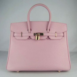 Hermes Birkin 35Cm Togo Leather Handbags Pink Gold